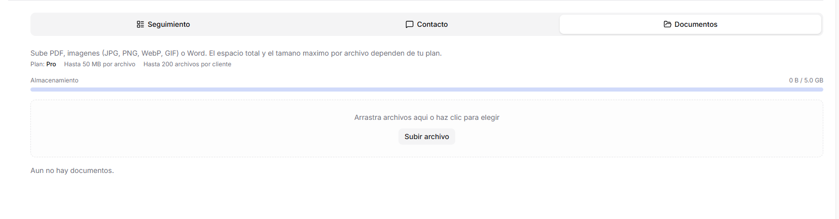 Documentos del cliente