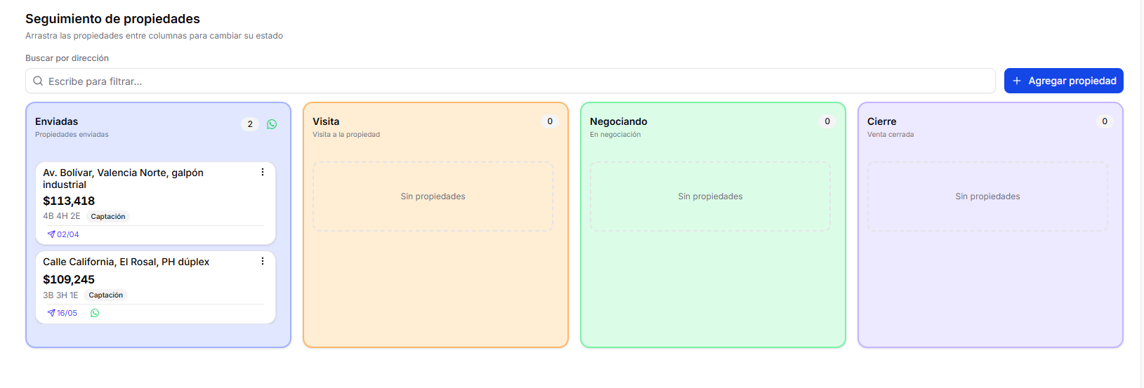 Kanban de seguimiento